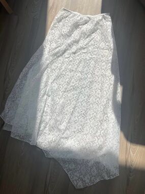 White Lace A-Line Women's Skirt Lace Her Pony Festival